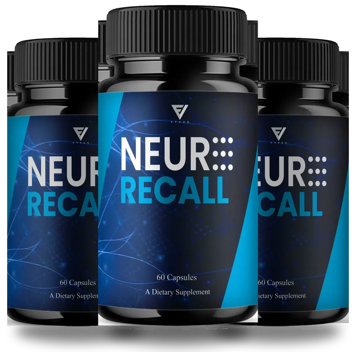 Three Neuro Recall bottles