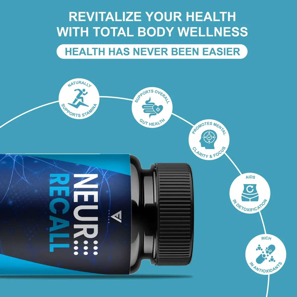 Brand marketing graphic: total body wellness icons